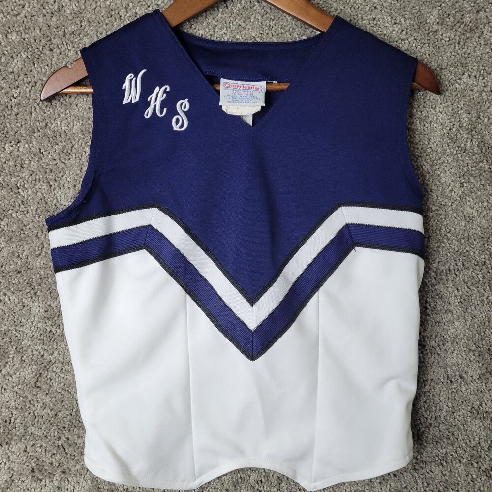 Vintage Authentic 70's Chevron Cheerleader Cheerleader Uniform Top Size 36 18